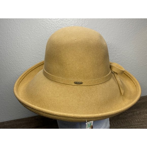 Scala Collezione Womens Rolled Brim Fedora Hat 100% Wool - New With Tag - Picture 5 of 9